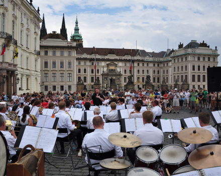 Straatconcert in Praag 