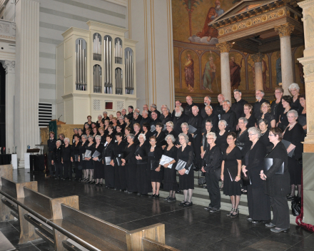 koorreis berlijn, concert in de Nikolaikirche Potsdam met Wim Magre 