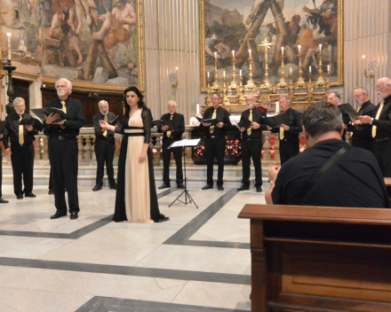 Concert in de Santa Andrea Della Valle, Sopraan Nana Tchikhinashvili met het Byzantijns MK Friesland