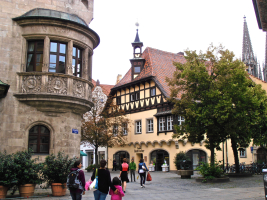 Autovrije binnenstad van Regensburg